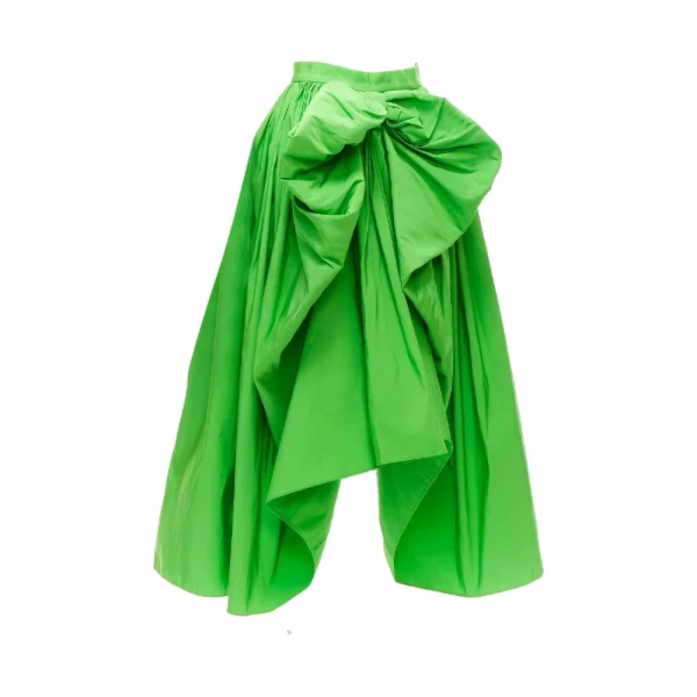 Alexander McQueen Pre-owned Polyester bottoms Green Dames