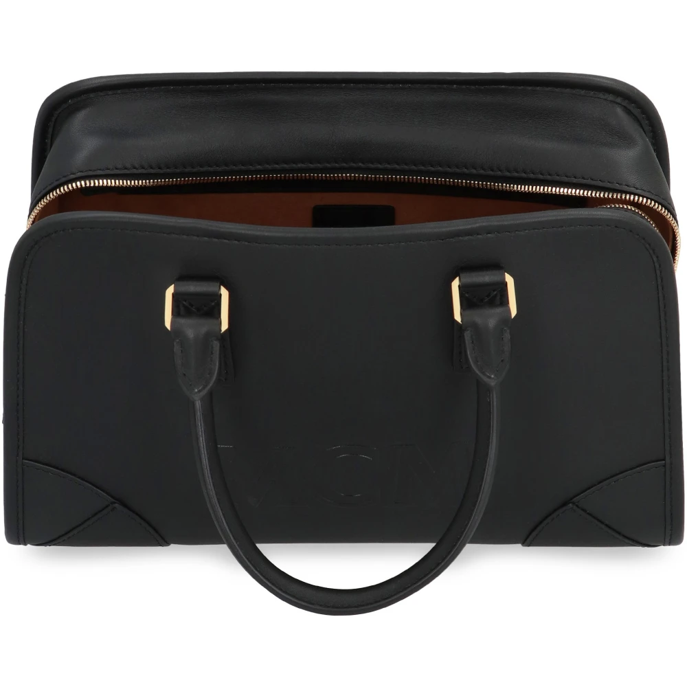 MCM Boston Leren Handtas Black Dames