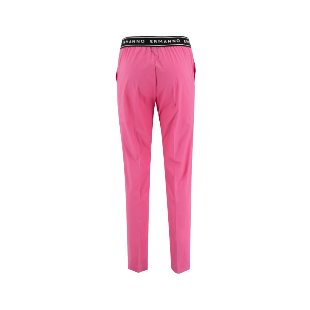 Ermanno Scervino Getailleerde Katoenen Broek Pink Dames