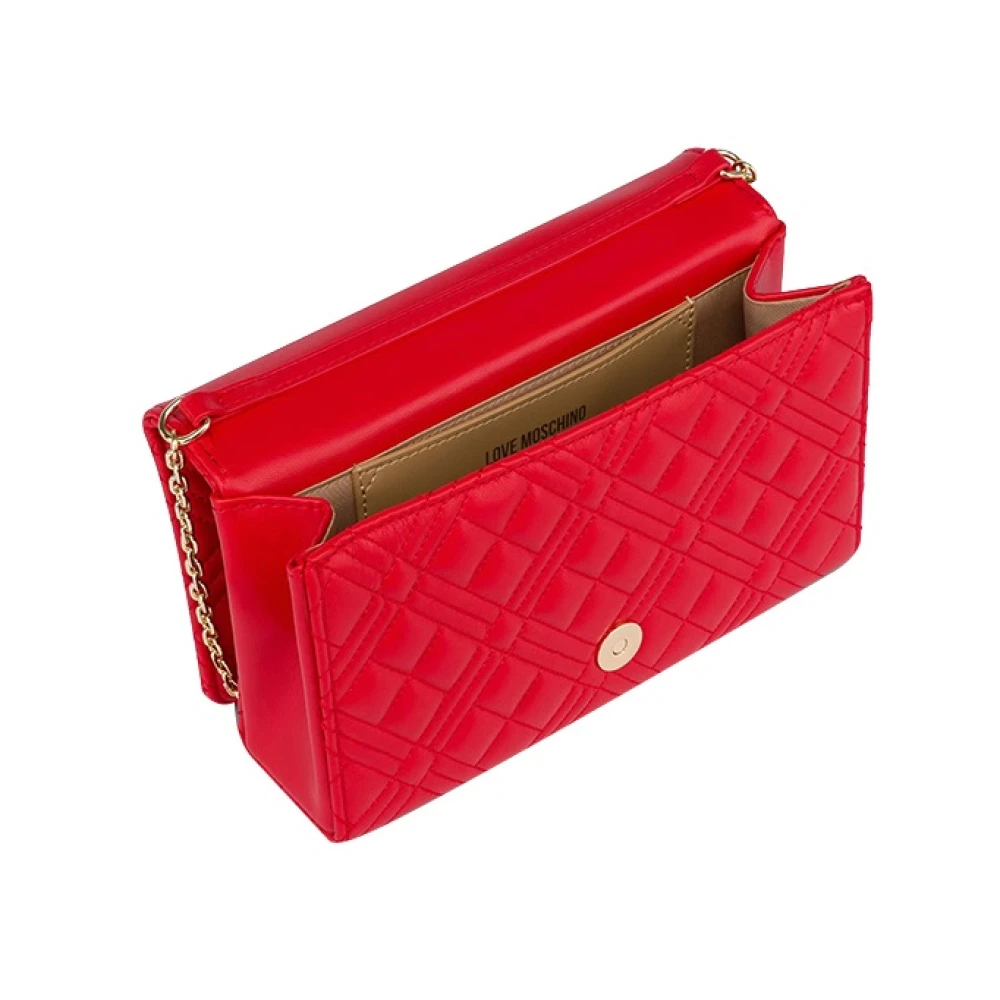 Moschino Rode Schoudertas met Logoprint Red Dames