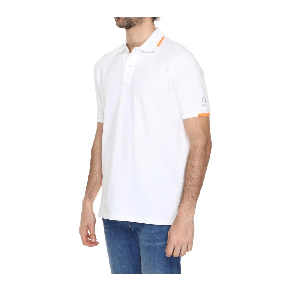 Suns Katoenen Polo Shirt Lente Zomer Collectie White Heren
