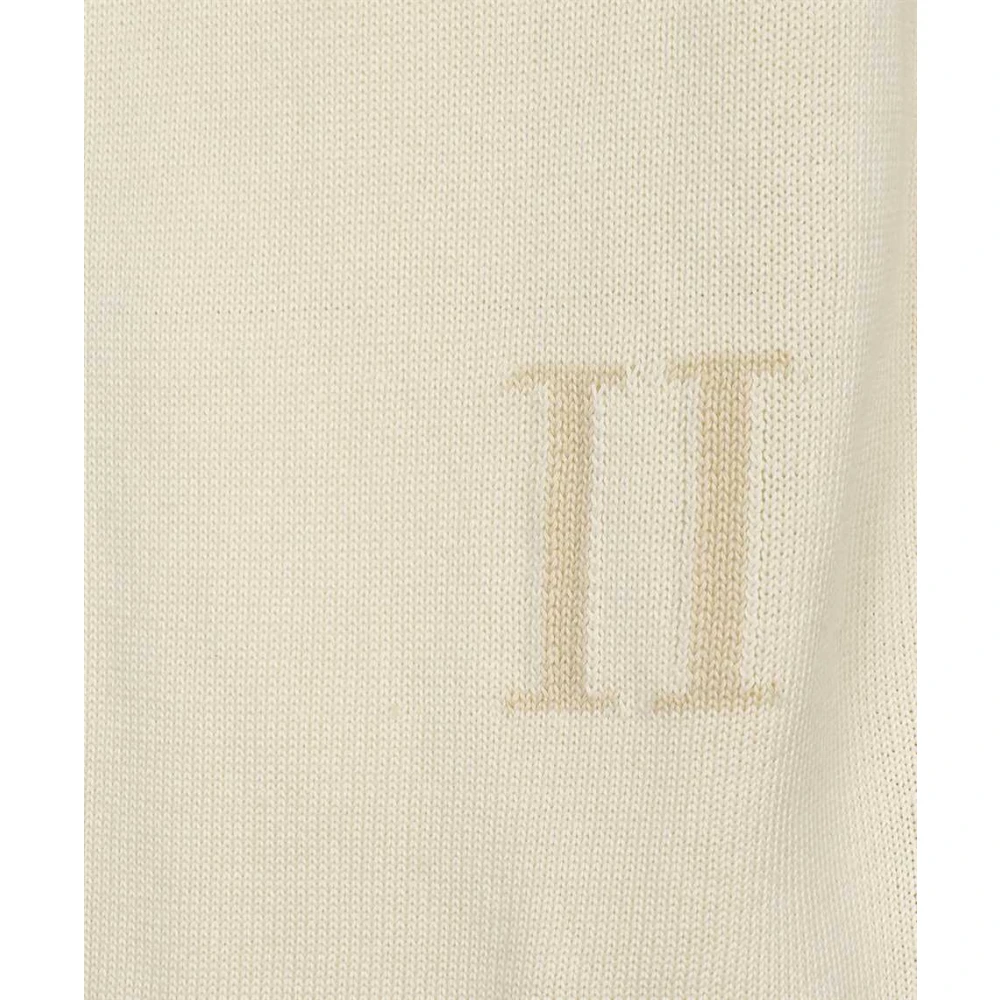 Les Deux Gebreid Vest met Logo Intarsia Beige Heren