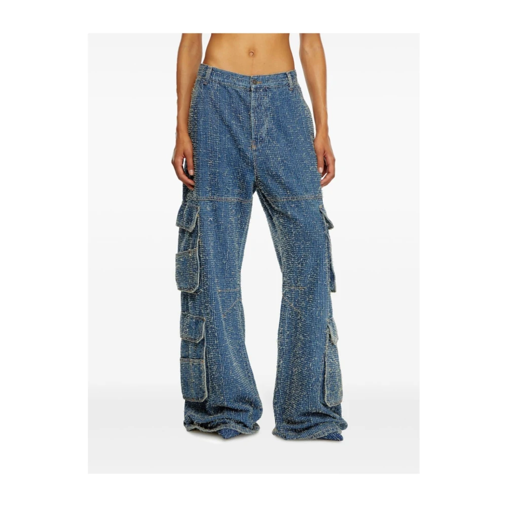 Diesel Cargo Broek met D-Sire Stijl Blue Dames