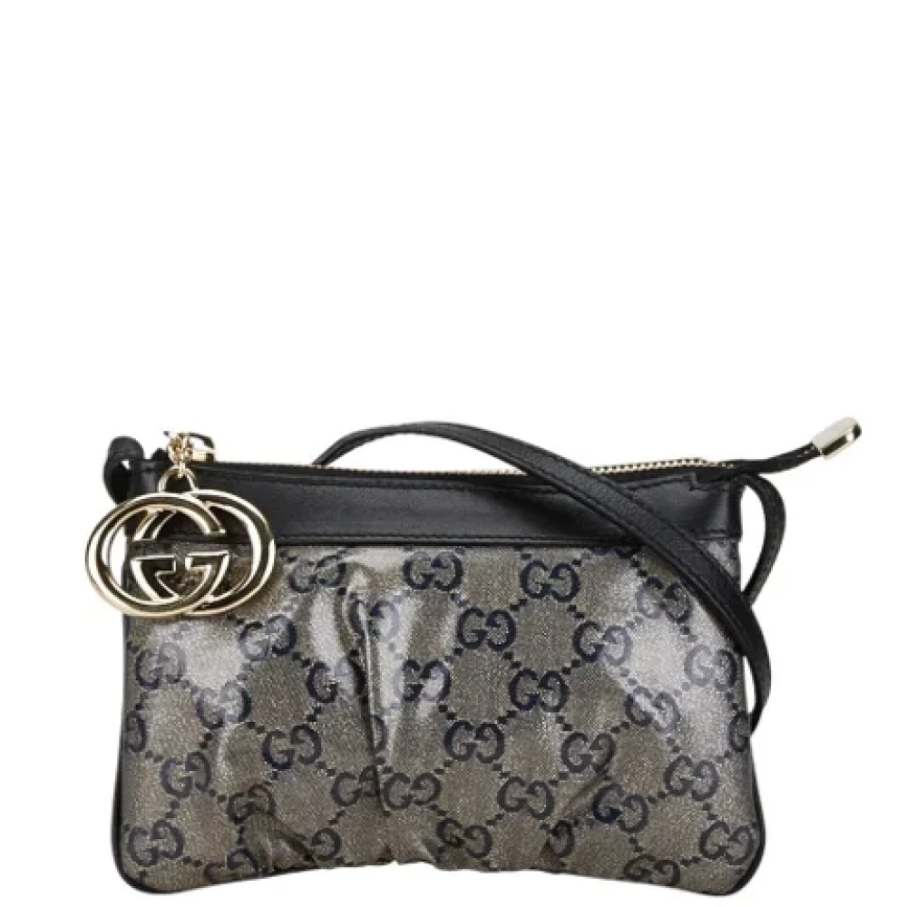 Gucci Vintage Pre-owned Leather gucci-bags Blue Dames