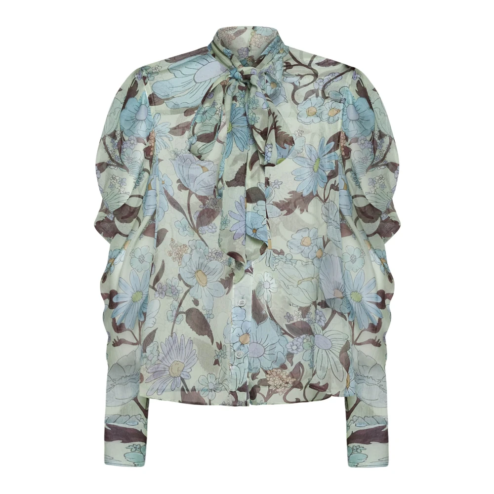 Stella Mccartney Bloemenprint Zijden Chiffon Shirt Multicolor Dames