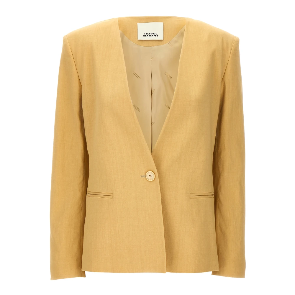 Isabel Marant Women's Beige Blazers, S, Manzil Blazer
