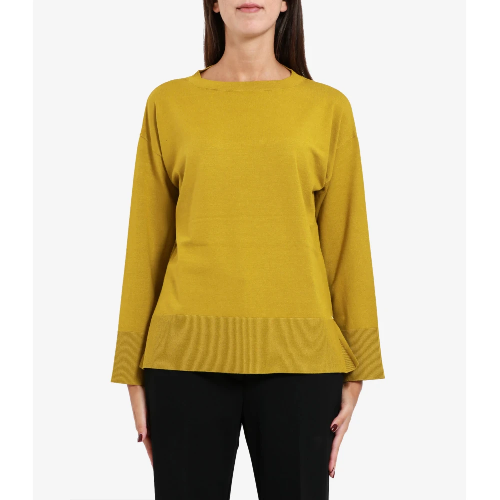 Kaos Olijfolie Kimono Sweater Yellow Dames