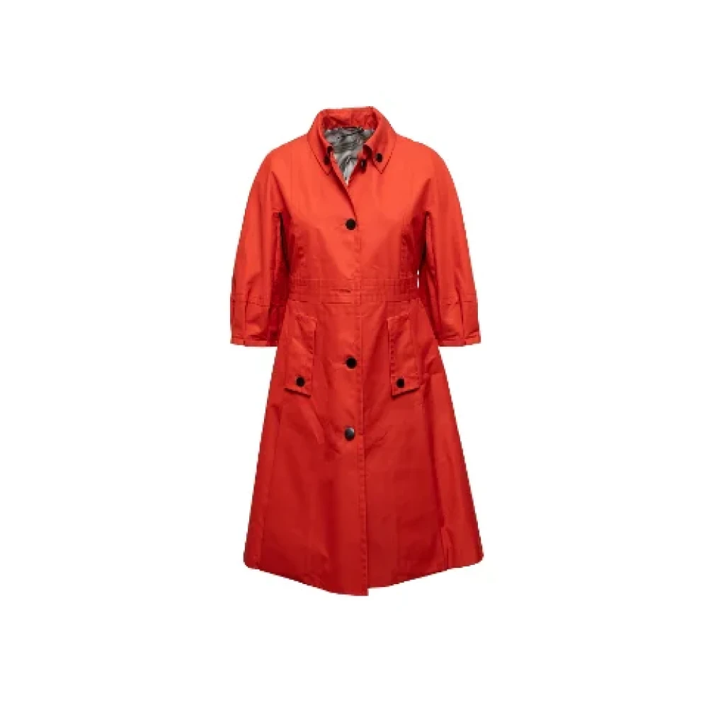 Gucci Vintage Pre-owned Fabric outerwear Orange Dames