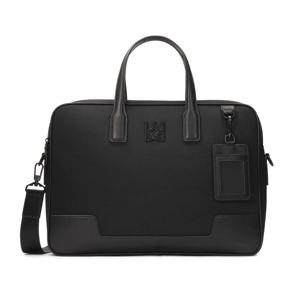 Kazar Herr Svart Väskor One Size, Läder, Laptop Portfölj