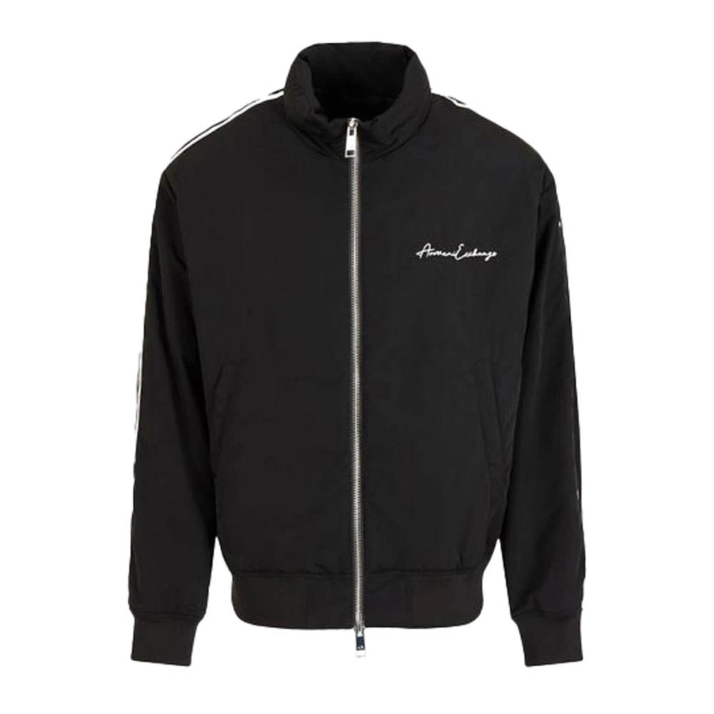 Armani Exchange Mannelijk Zwart Hoodies & Sweatvesten Heren, L, Katoen, Hoodie Met Ritssluiting