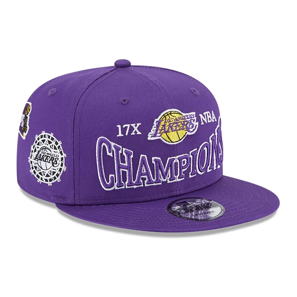 new era Paarse Lakers Champions Patch Pet Purple Heren