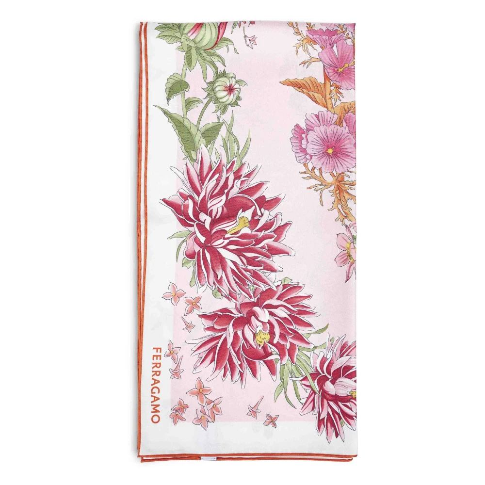 Ferragamo Women's Multicolor Silk Scarves, One Size, Spring Print Silk Scarf
