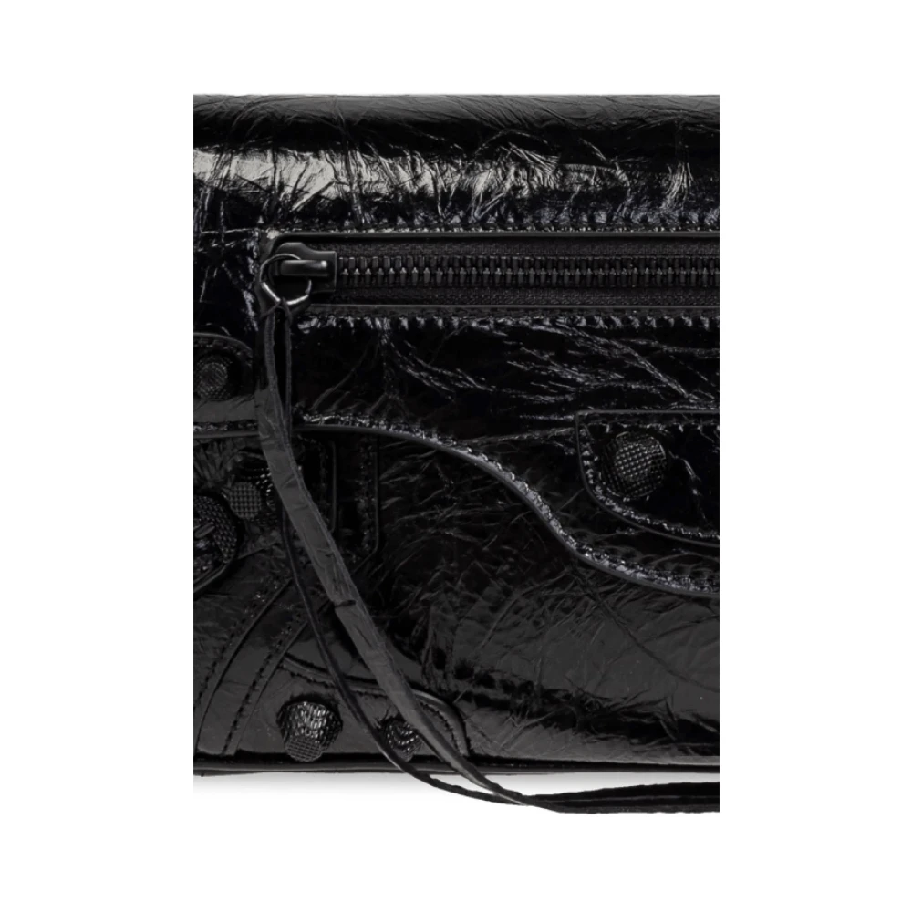 Balenciaga Zwarte Lamsschouder Tas met Stud Detailing Black Dames