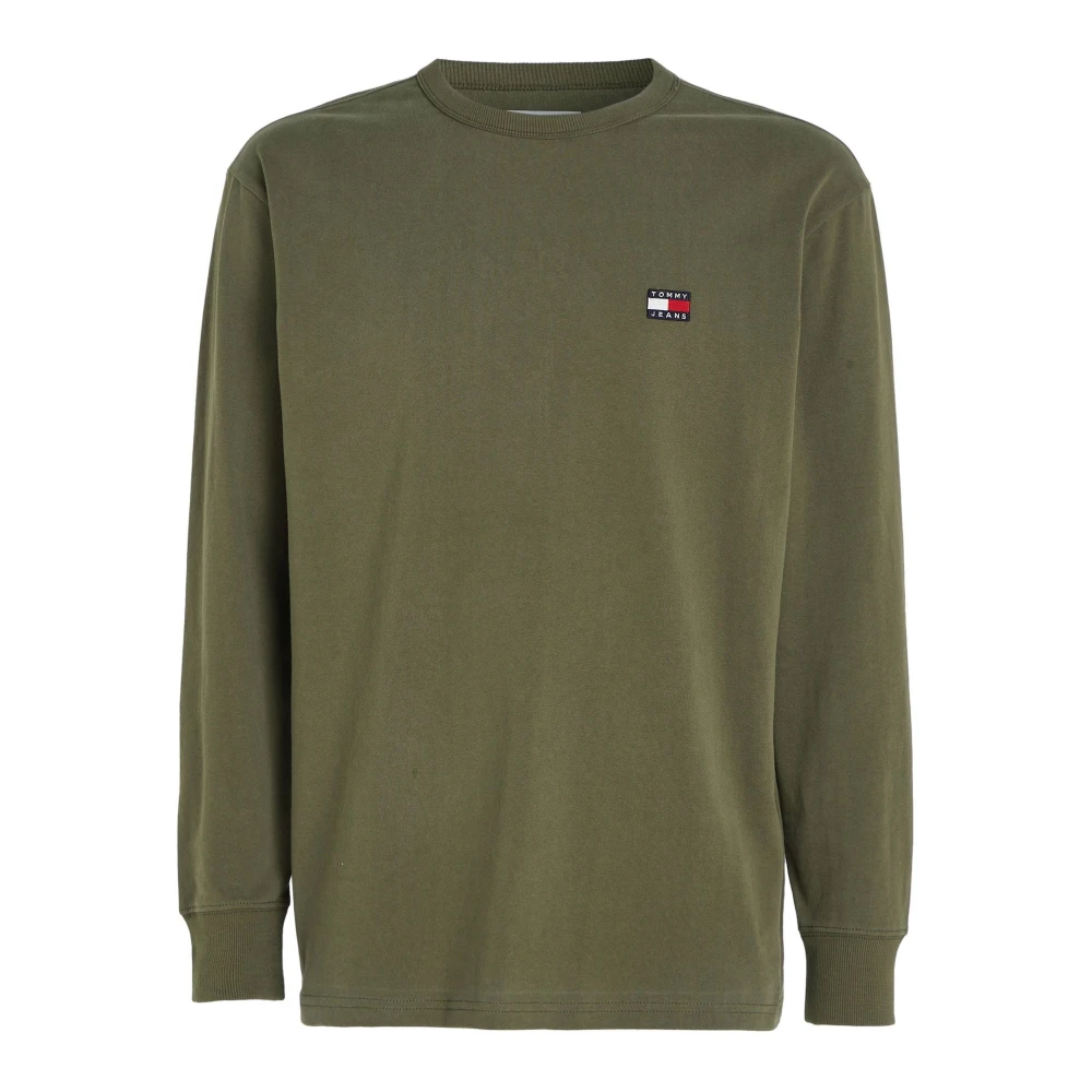 Tommy Jeans Klassiek Badge Longsleeve T-shirt Green Heren