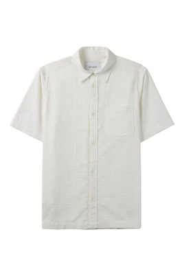 Ljus Ivory Broderad Skjorta
