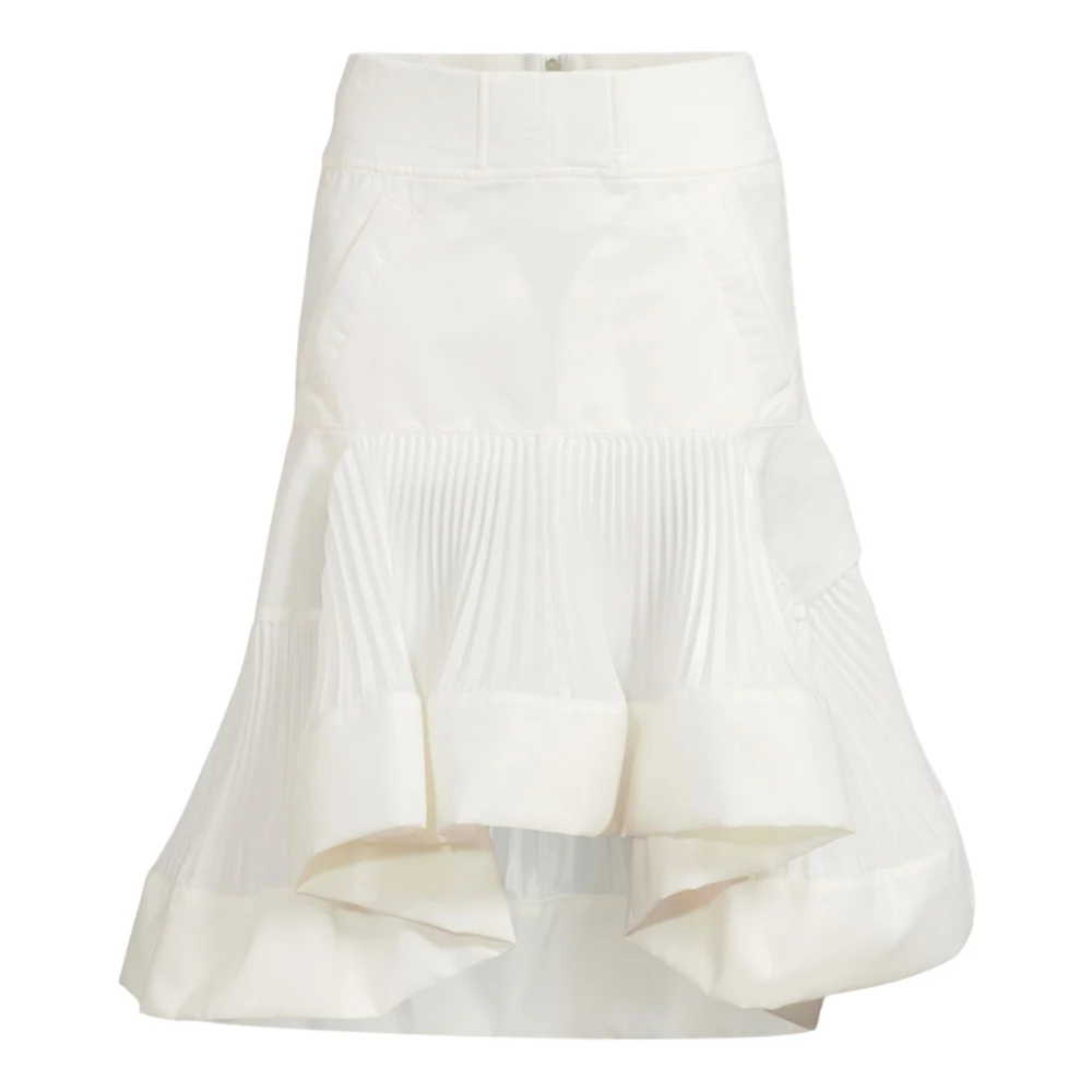 Sacai White Midi Skirts, Female, Xs, Skirts