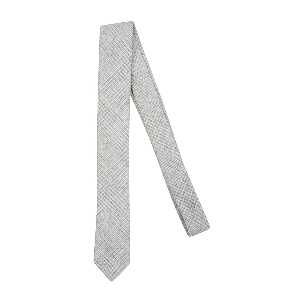 Eleventy Alpaca Wol Stropdas Gray Heren