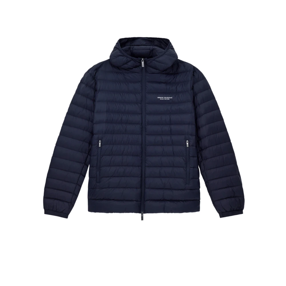 Armani Exchange Herr Blå Jackor Xl, Nylon, Fullzip Down Jacket