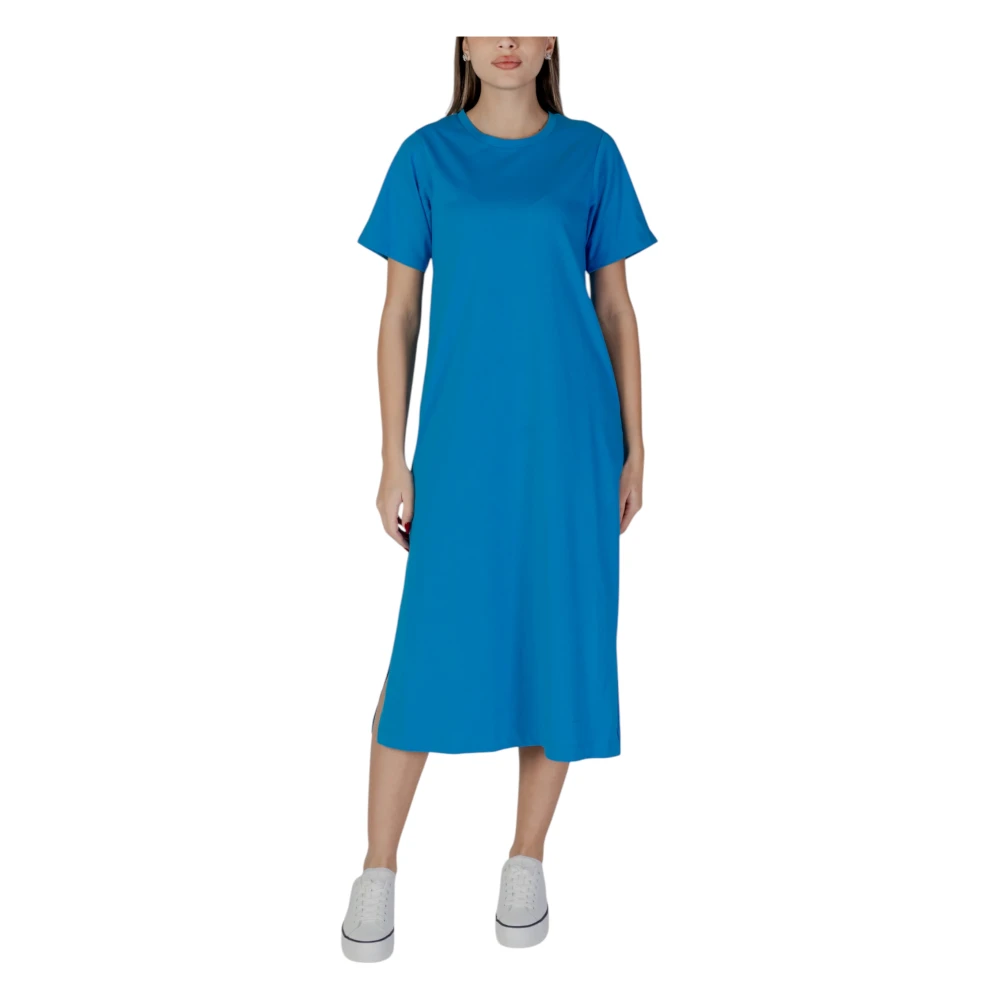 b.Young Lente Zomer Dames Katoenen Jurken Collectie Blue Dames