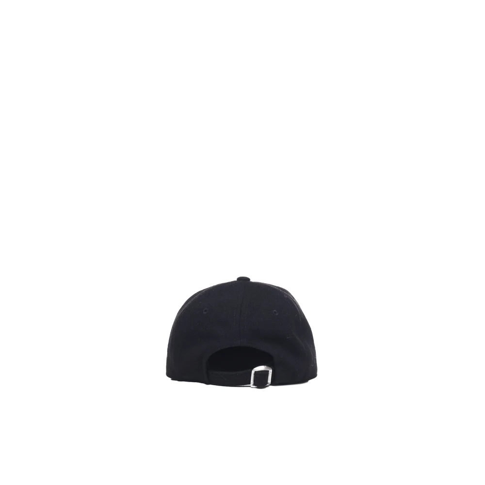 new era Zwarte Katoenen Baseballpet Ronde Klep Black Heren
