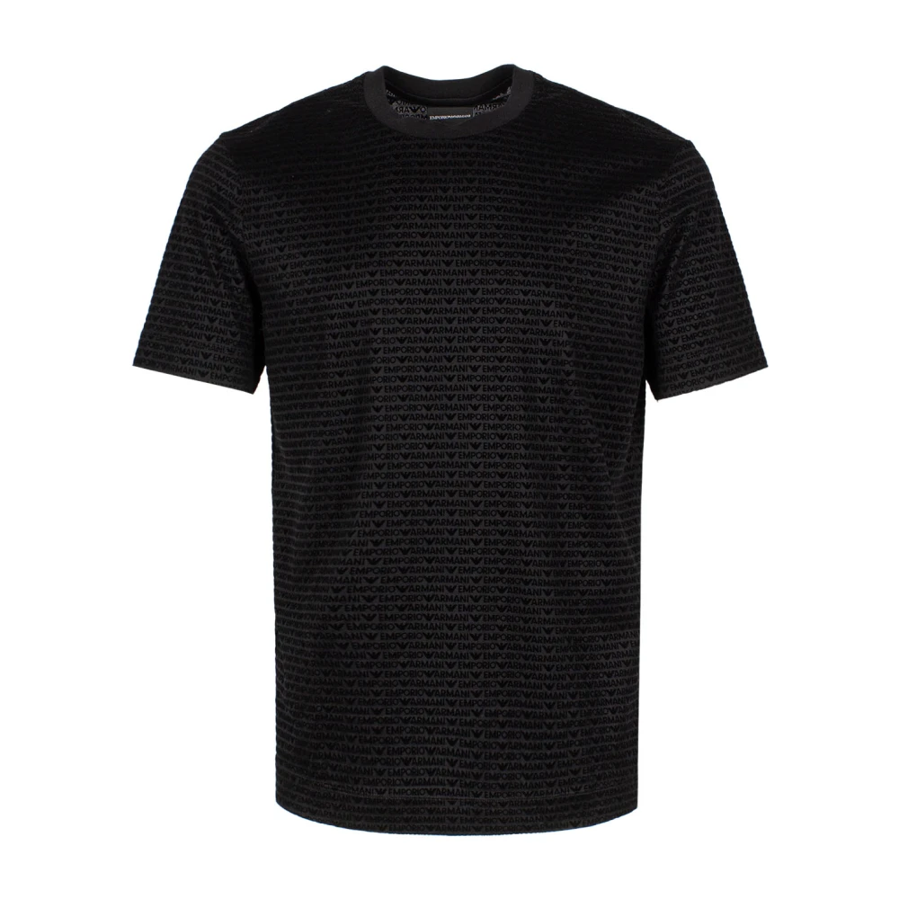 Emporio Armani Logo-print Ronde hals T-shirt Black Heren