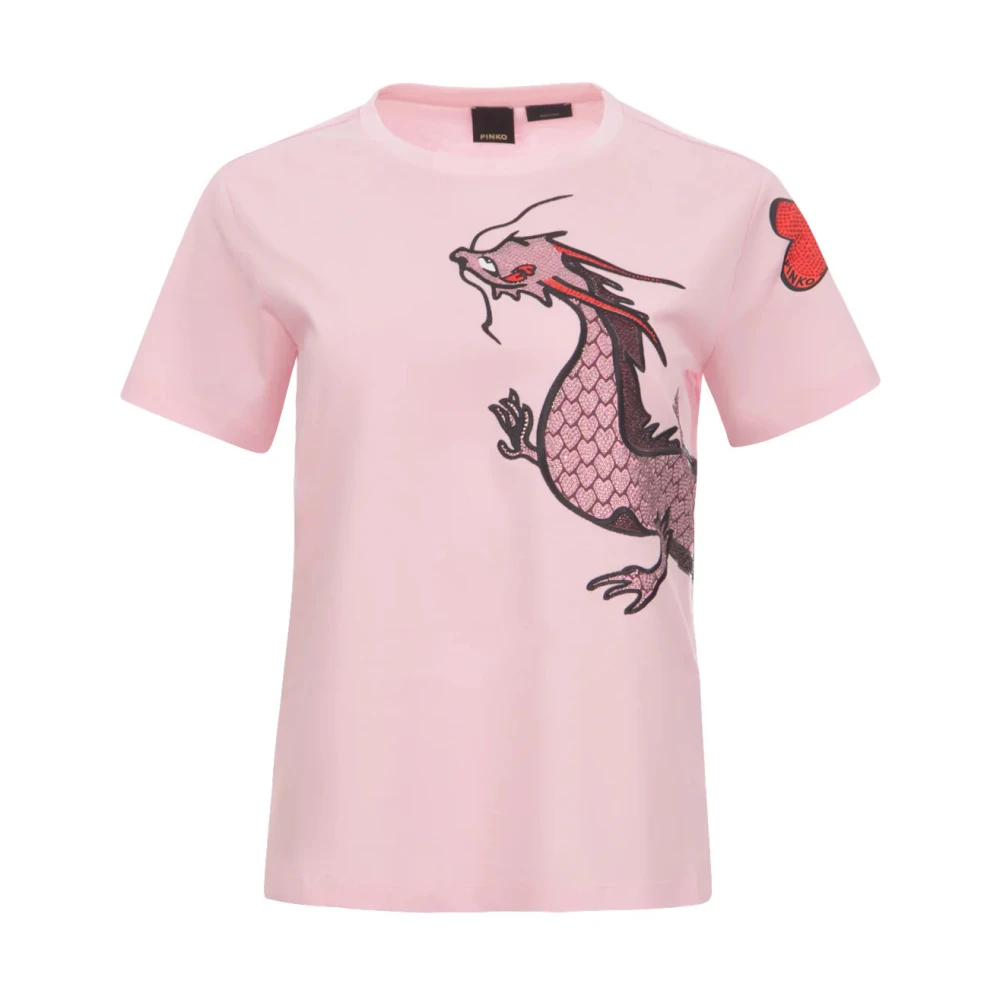 Pinko Quentin T-shirt Pink Dames