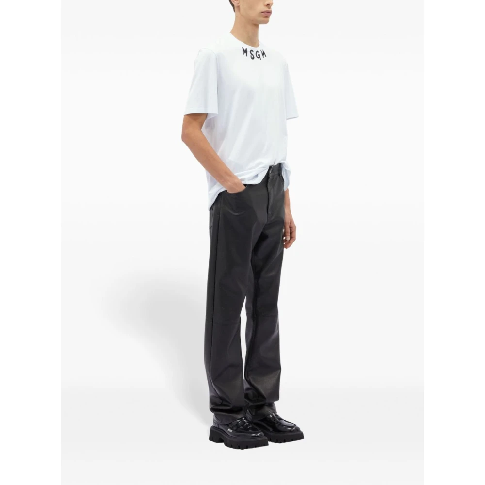 Msgm Katoenen T-shirt in 01C stijl White Heren
