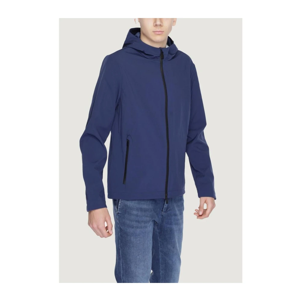 Suns Volledige rits polyester jack collectie Blue Heren