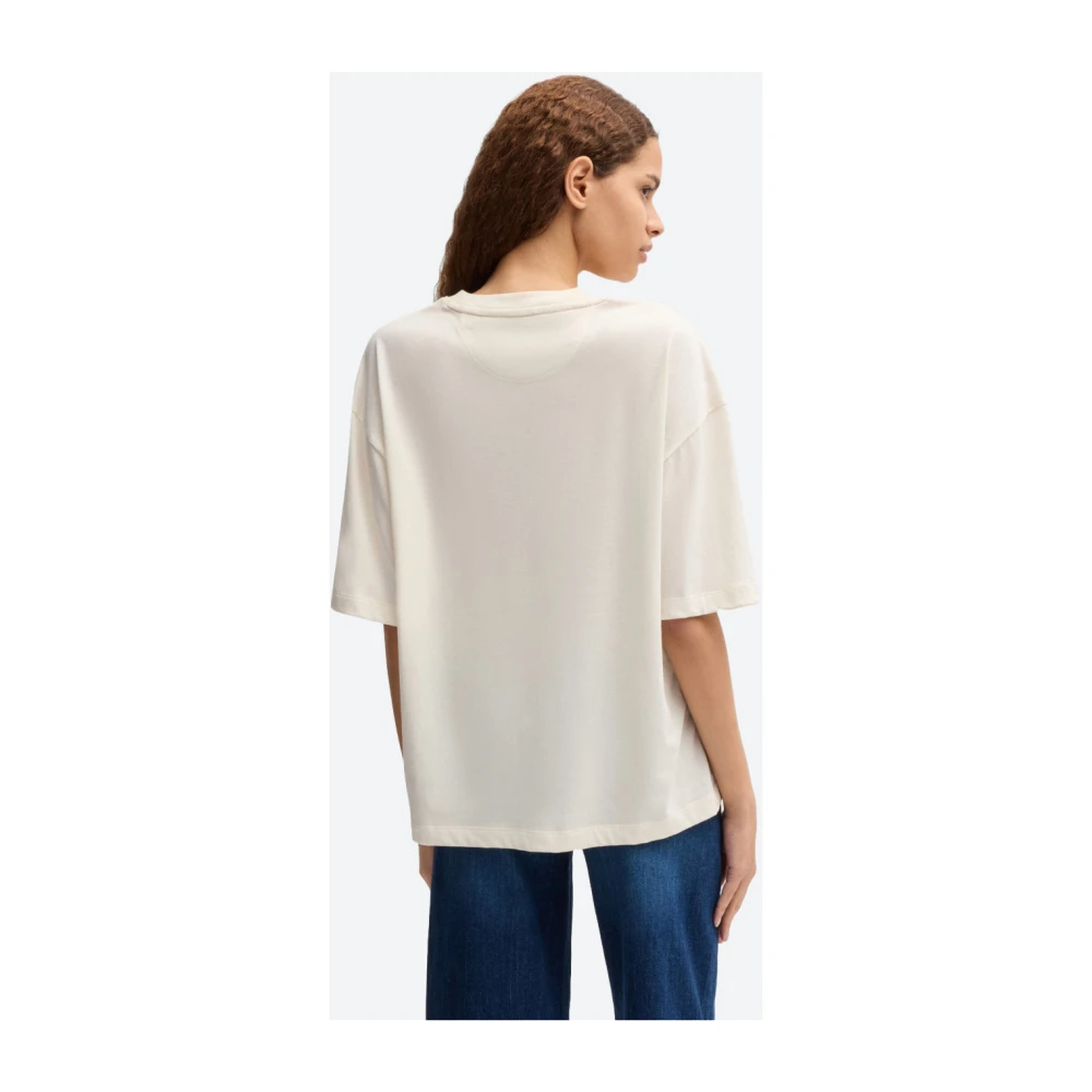 Hugo Boss Gedrukt Katoen Oversized T-shirt White Dames