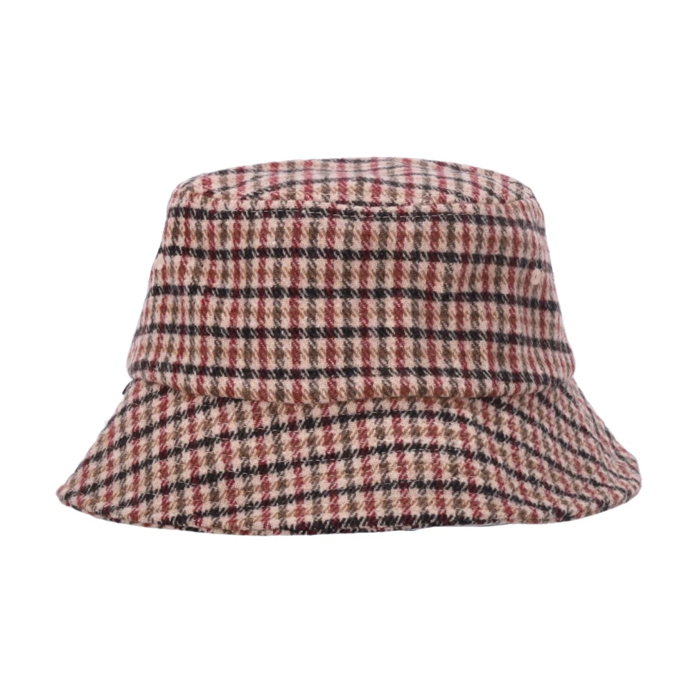 HUF Bruine Tweed Bucket Hat met Borduurwerk Brown Heren