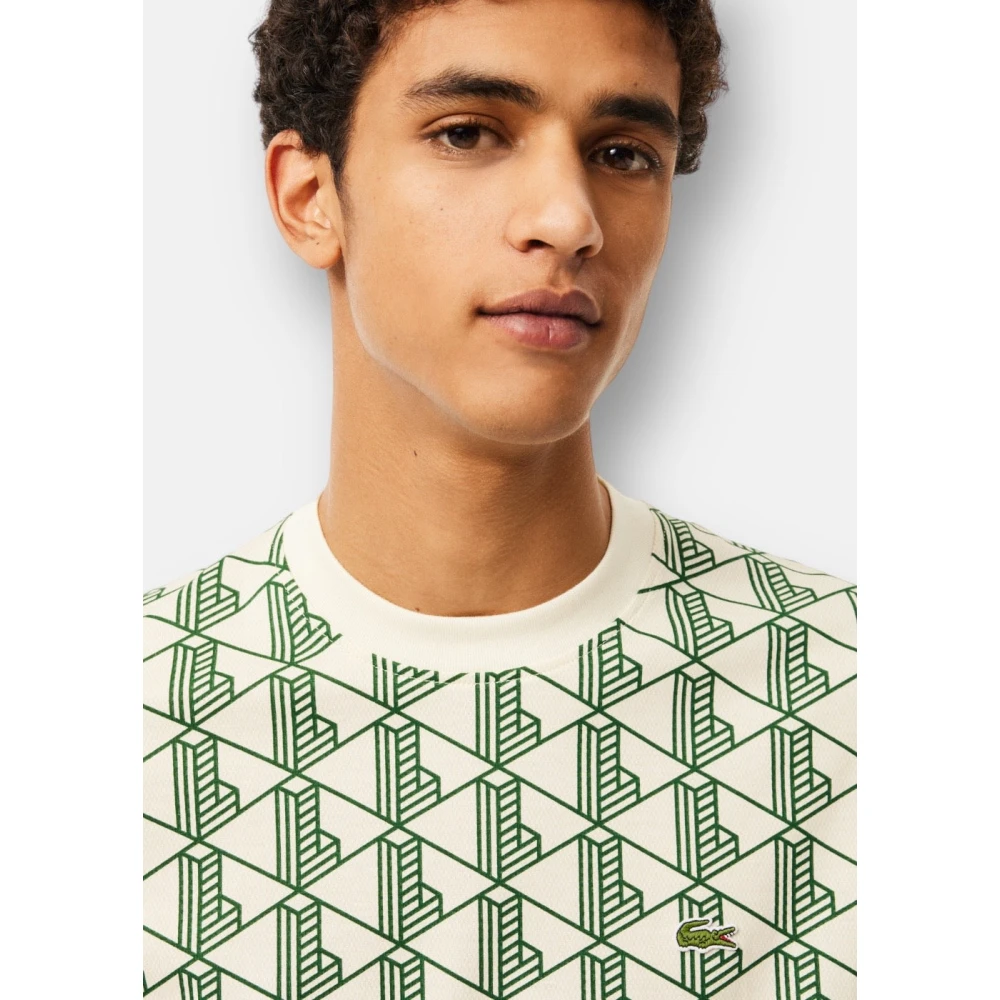 Lacoste Monogram Iconic Cotton T-shirt Multicolor Heren