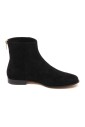bottine-chaussure-plate-en-daim-noir