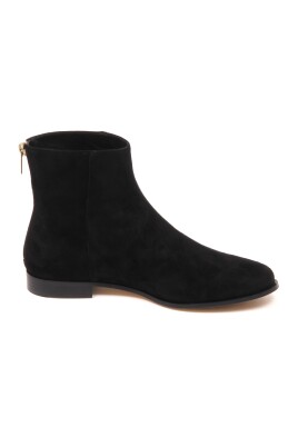 black-suede-flat-boot-shoe