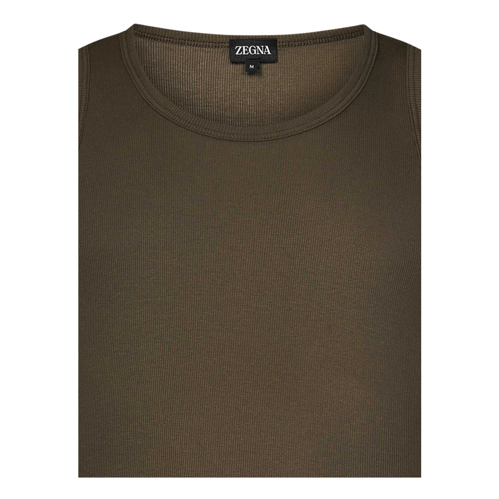 Ermenegildo Zegna Bruine Mouwloze Top Regular Fit Brown Heren
