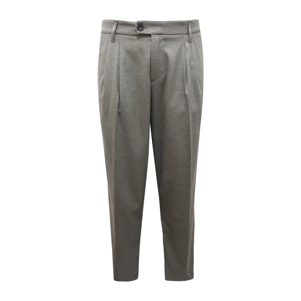 Imperial Gray Striped Trousers - Male - Suit Trousers - M - Trousers