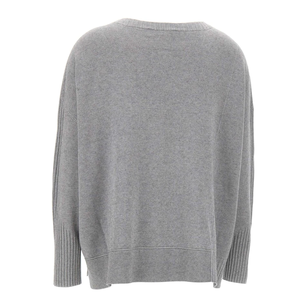 Kaos Grijze Angora Blend Dames Trui Gray Dames