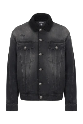 Faded denim jacket