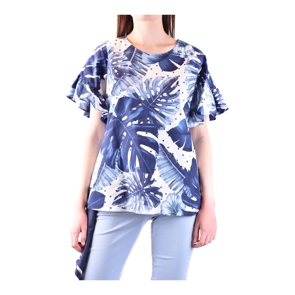 Twinset Women's Blue T-Shirt - T-Shirts - M - Tops