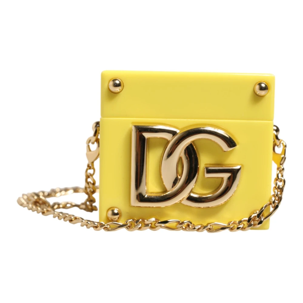Dolce & Gabbana Women's Yellow Headphones, One Size, Airpods Case