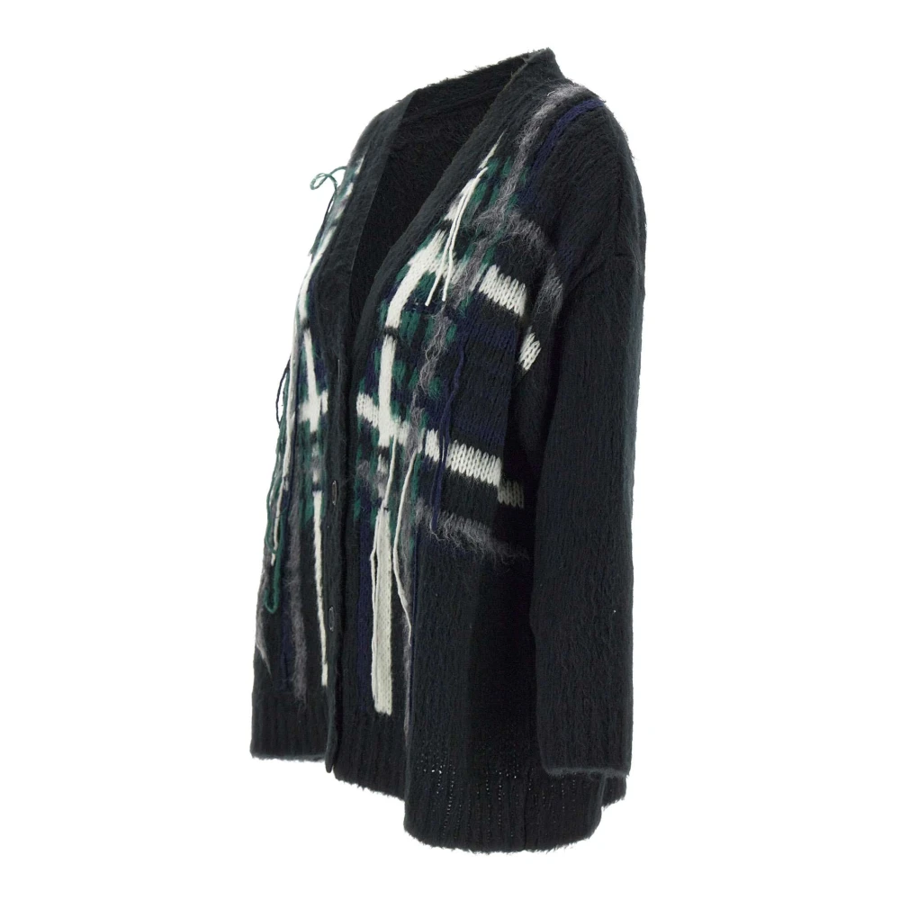 Iceberg Mohair Vest Zwart V-Hals Trui Black Dames