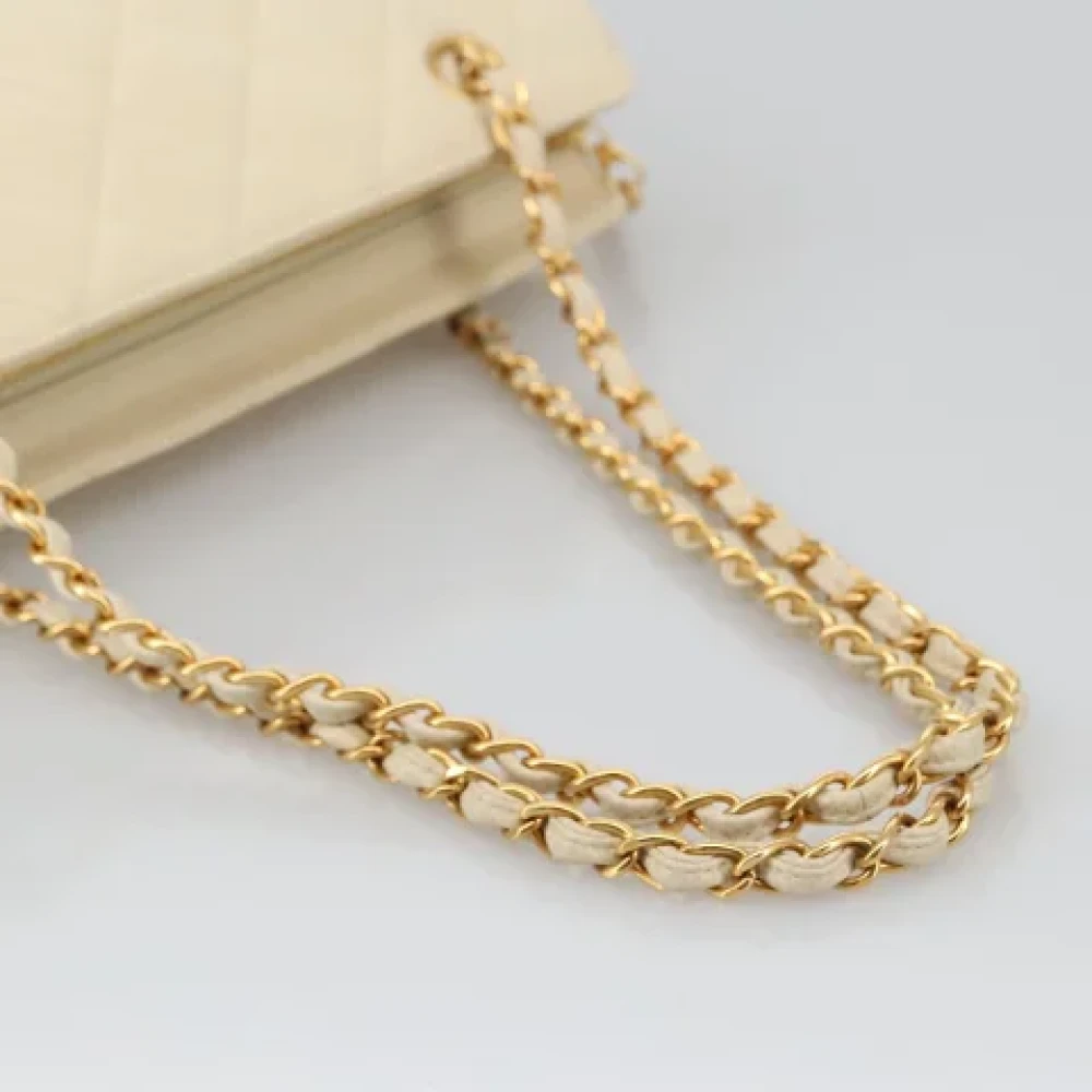 Chanel Vintage Pre-owned Leather handbags Beige Dames