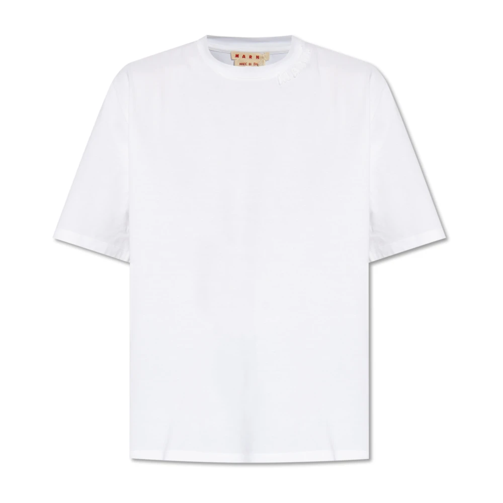 Marni T-shirt met logo White Heren