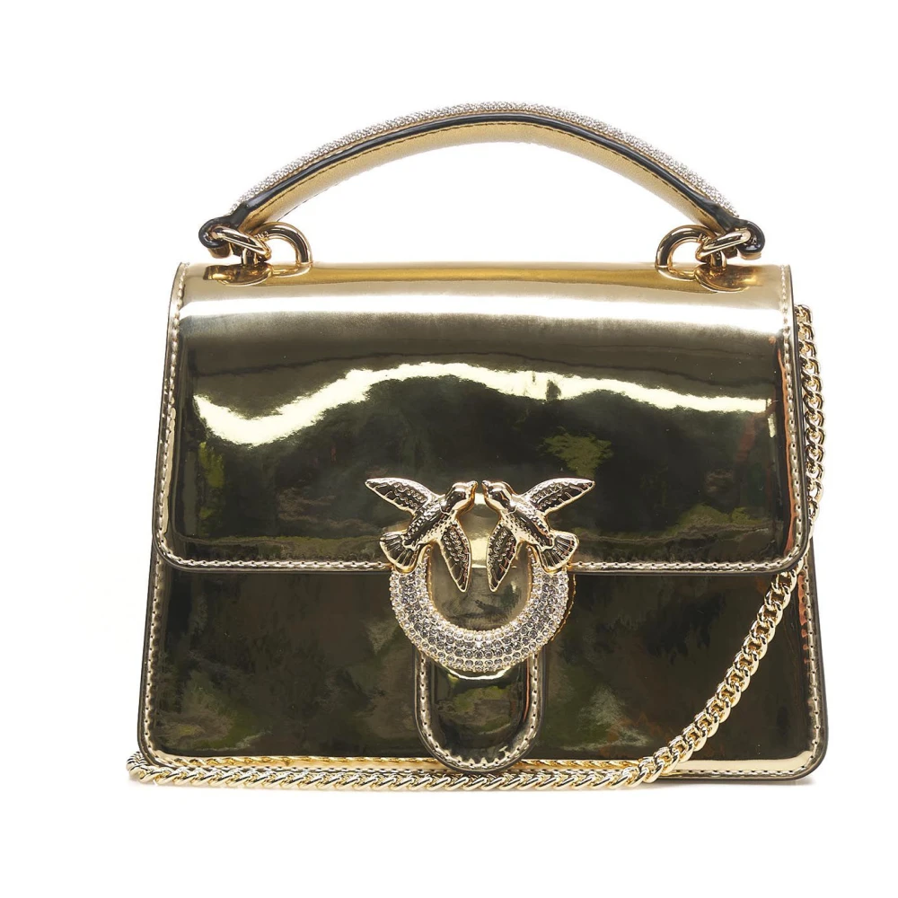 pinko Liefde Handtas met Logodetails Yellow Dames