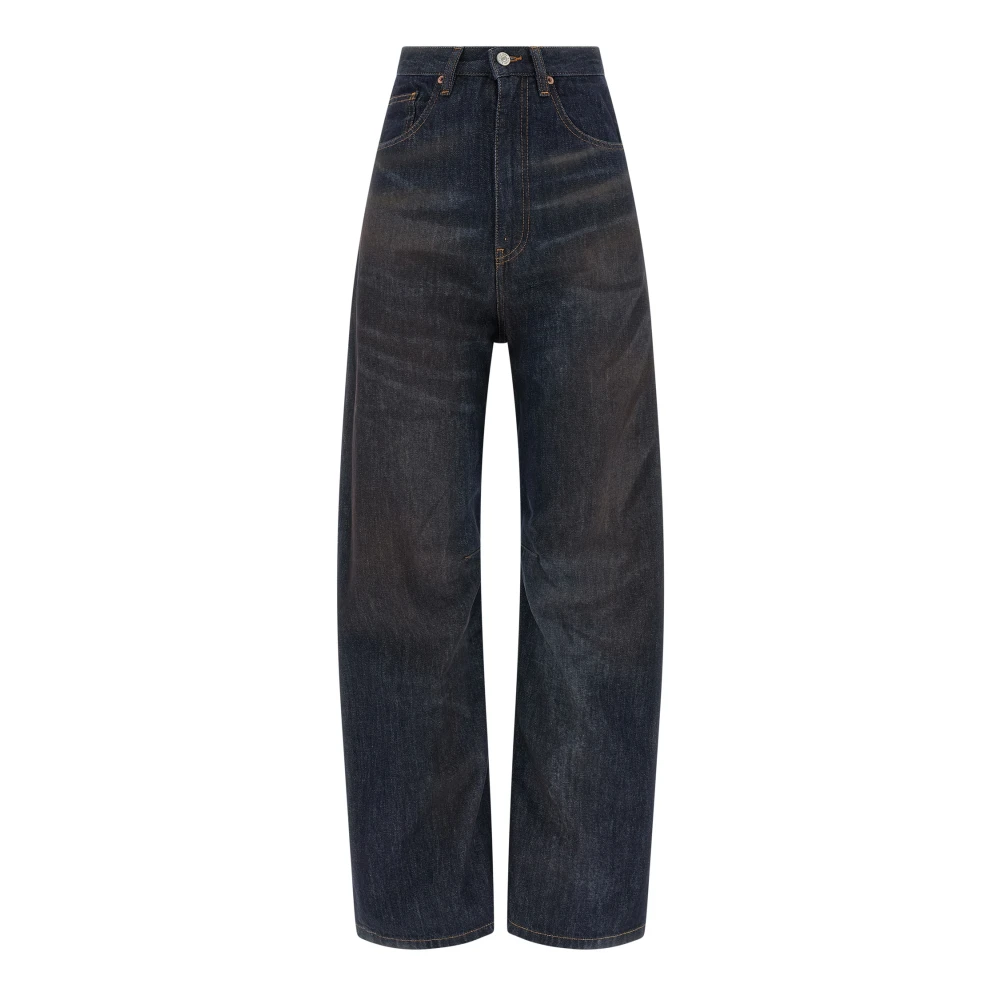 Mm6 Maison Margiela Women's Blue 5-Pocket Jeans - Loose Fit Jeans - W28 - Jeans