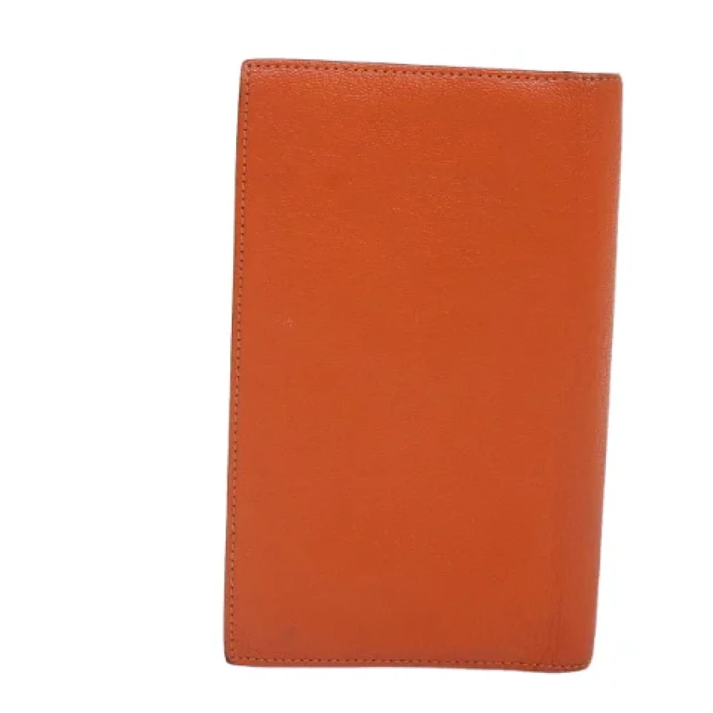 Hermès Vintage Pre-owned Leather wallets Orange Dames