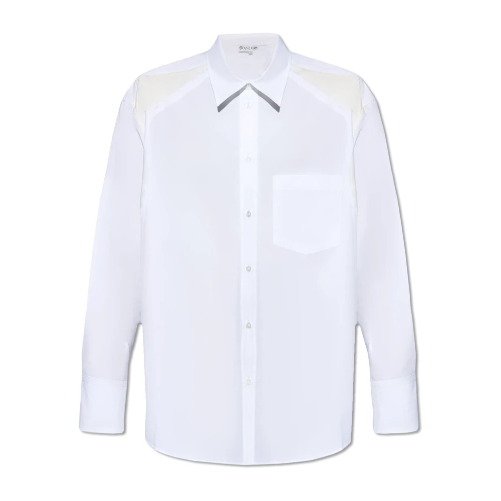 JW Anderson Shirt with satin inserts White Heren