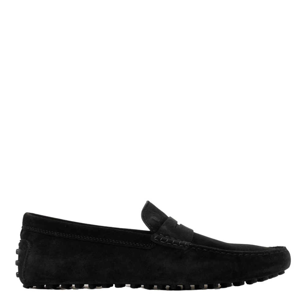 TOD'S Zwarte Suede Gommino Rijloafers Black Heren