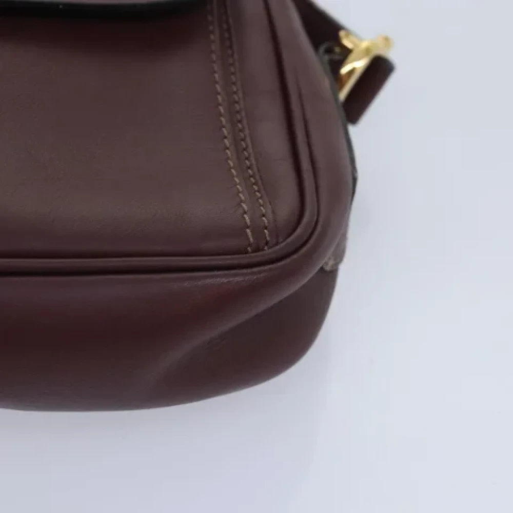 Cartier Vintage Pre-owned Leather shoulder-bags Red Dames