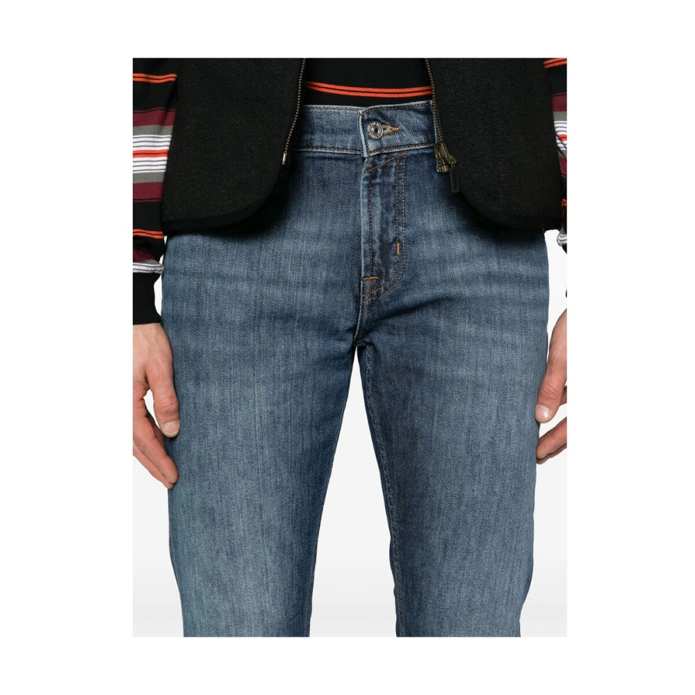 7 For All Mankind Jeans Straight Pre-owned Blue Heren