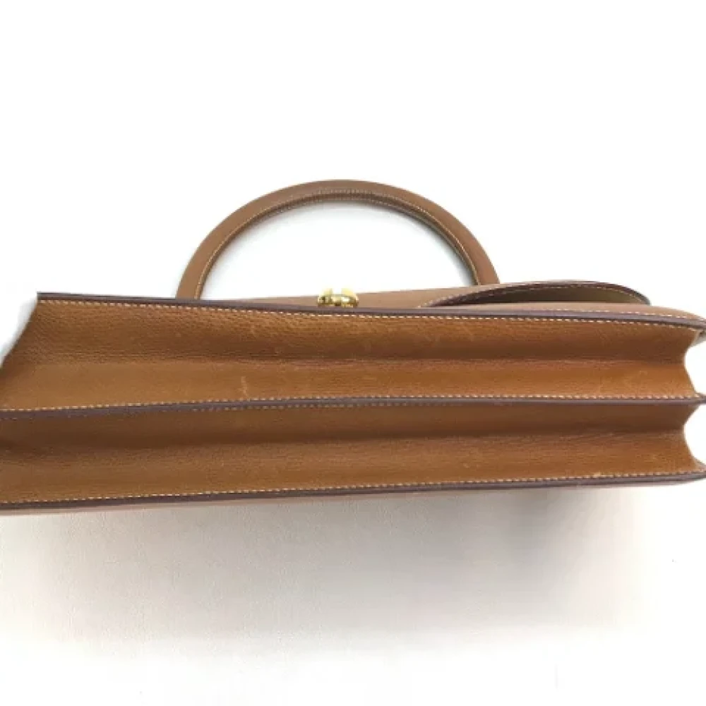 Hermès Vintage Pre-owned Leather handbags Brown Dames